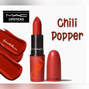 Mac Cosmetics Lustreglass Sheer-Shine Lipstick | Chili Popper | Brand New in Box